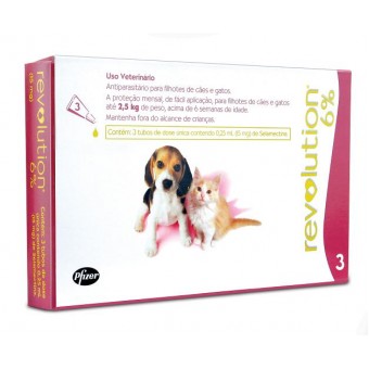 Revolution Cães e Gatos até 2,5 kg - 1 pipeta